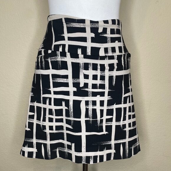 S.C. & Co. Women's Black Ivory Abstract Tummy Control Pocket Skort Skirt Sz XL - Picture 2 of 11